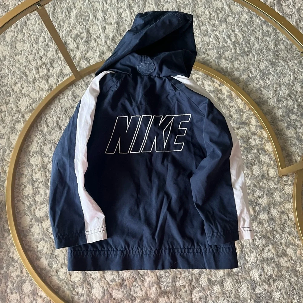 EUC Nike Kids Navy and White Windbreaker Jacket, 2T